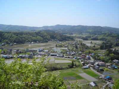 城下町を望む