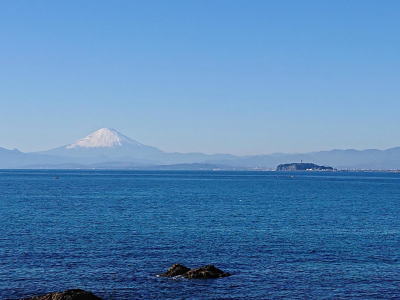 江ノ島と富士山