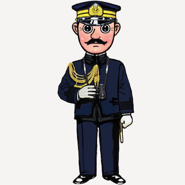 海軍参謀のイラスト